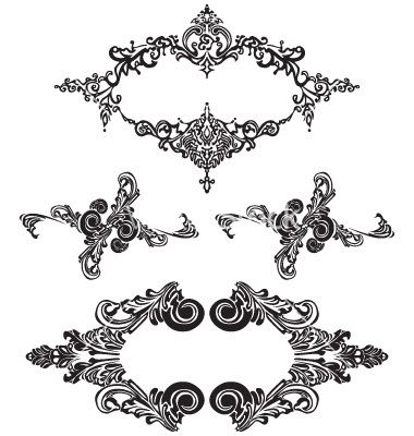 380x400 Victorian Ornaments Vector 30159