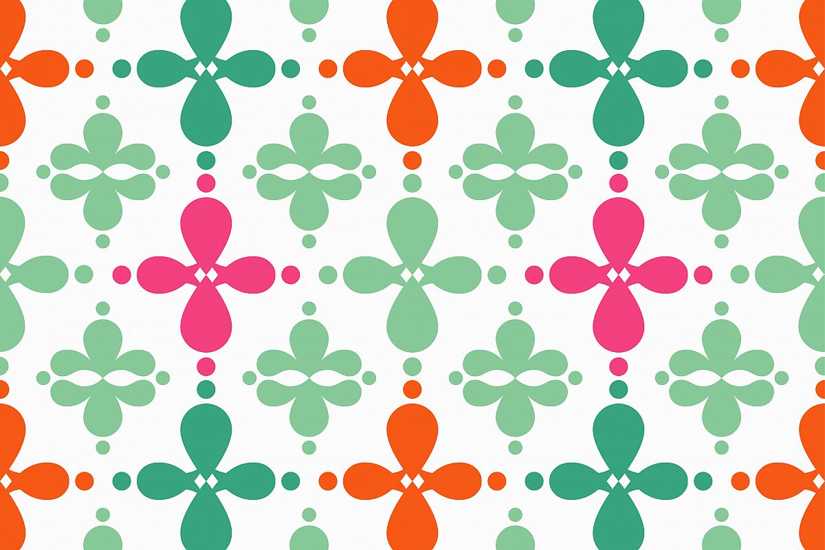 1200x800 Seamless Vector Geometric Victorian Pattern. Vector Illustration.