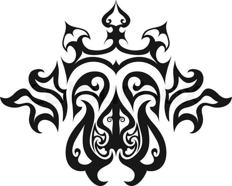 800x642 Abstract Vintage Vector Emblem In Victorian Style Stock Vector