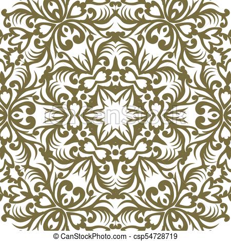 450x470 Vector Baroque Ornament In Victorian Style. Ornate Element For