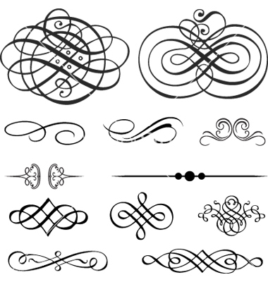 380x400 Victorian Ornaments Free Clipart