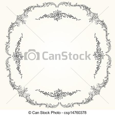 450x450 Victorian Vector Frame.