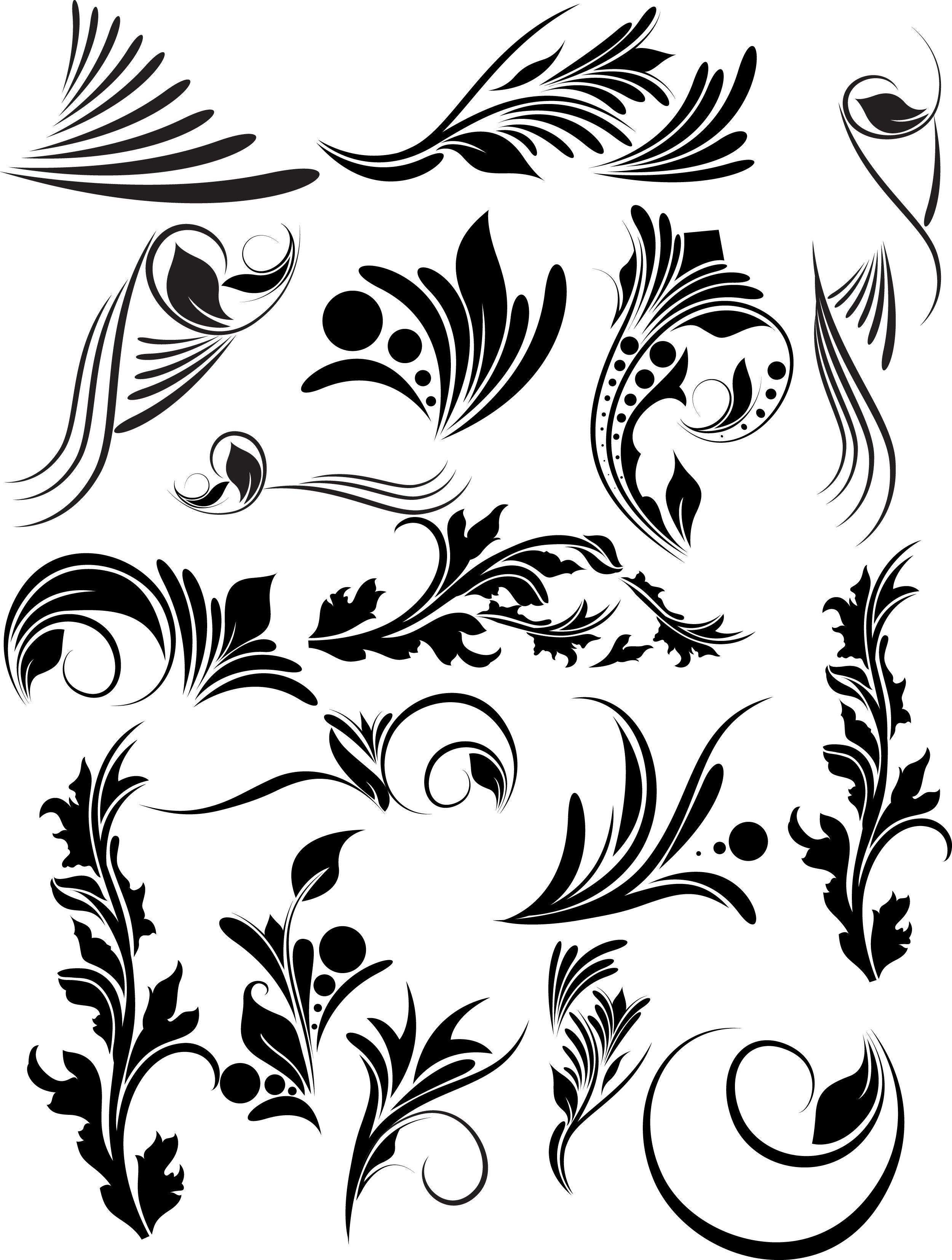 2500x3307 Victorian Vector Clip Art Design Vector, Silhouette, Line Art