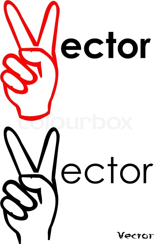 505x800 V, Victory, Vector