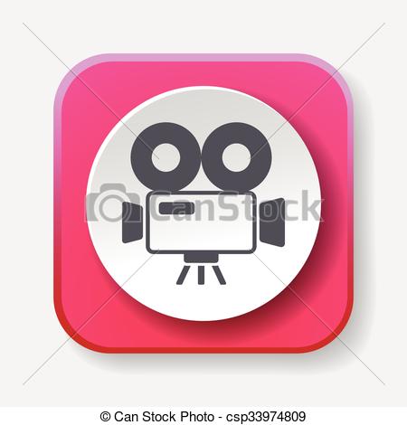 450x470 Video Camera Icon Vector Clipart