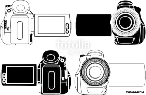 500x327 High Definition Video Camera Vector 06 Stock Image And Royalty