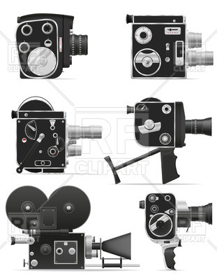 311x400 Vintage (Retro) Video Cameras Vector Image Vector Artwork Of