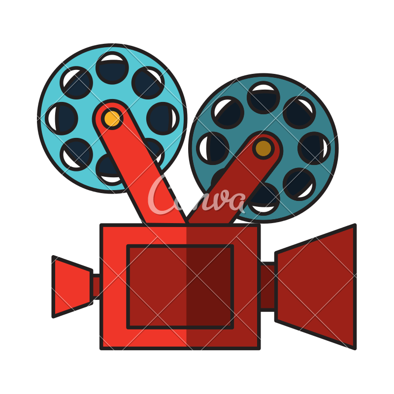 800x800 Film Video Camera Vector