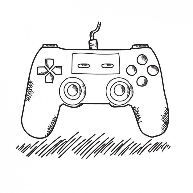 626x626 Hand Drawn Game Controller Vector Free Download