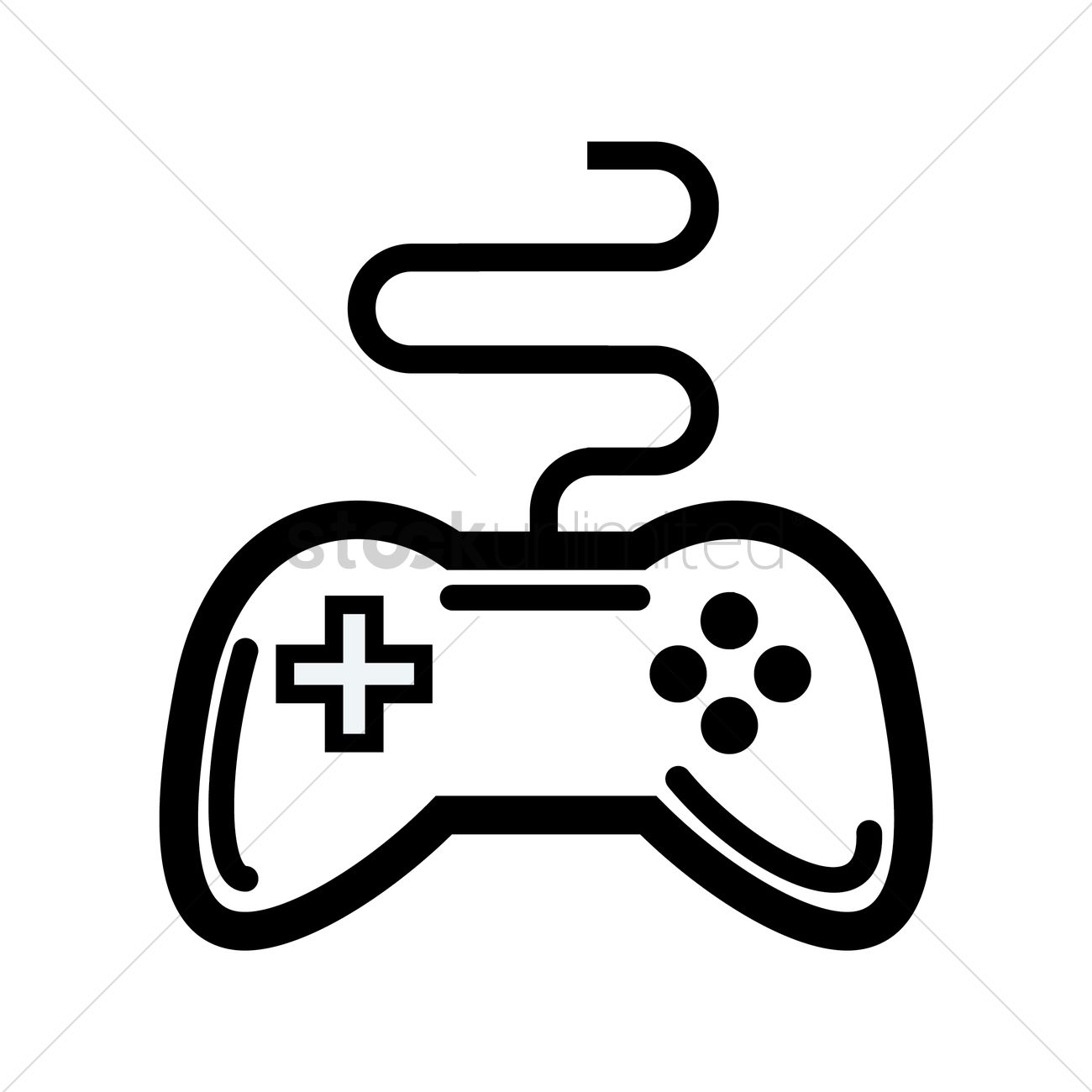 1300x1300 Video Game Controller Vector Image