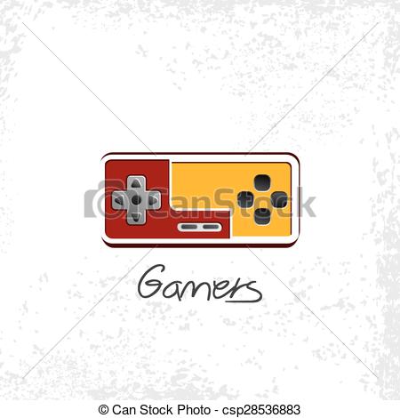 450x470 Video Game Console Theme Vector Art Graphic Illustration.