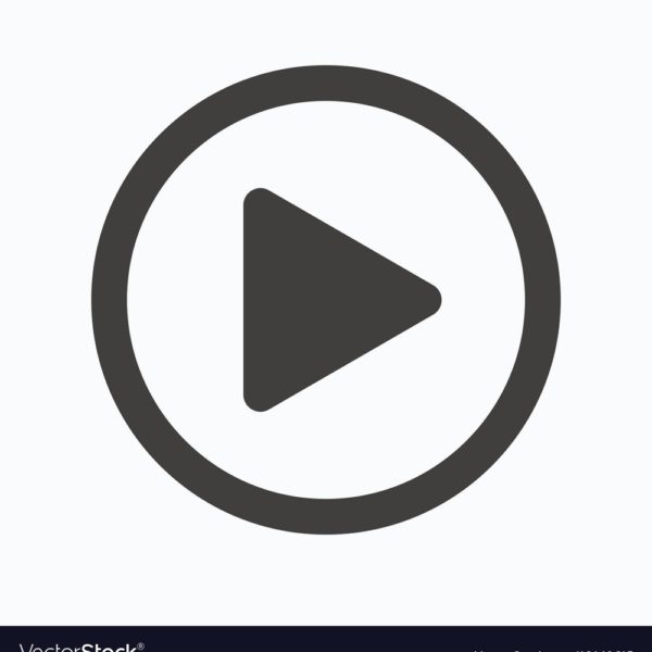 600x600 Play Icon Audio Or Video Player Sign Royalty Free Vector Within