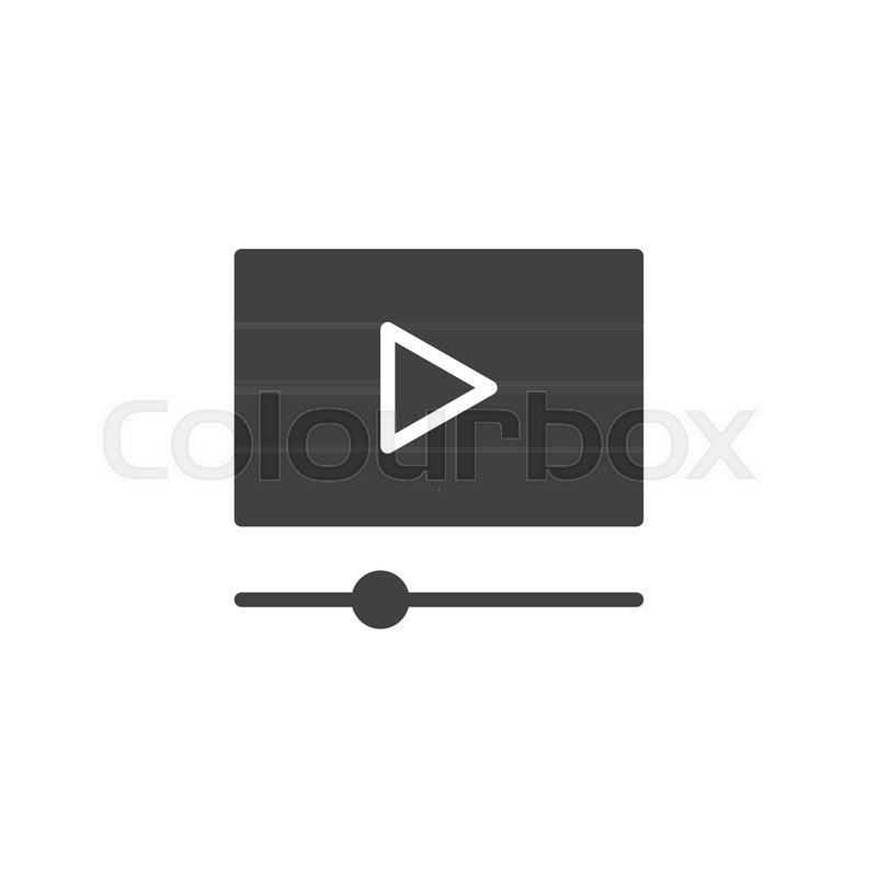 800x800 Cinema Movie Player Vector Icon. Filled Flat Sign For Mobile