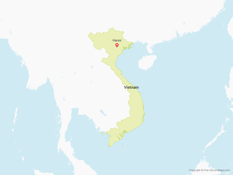 460x345 Vector Maps Of Vietnam Free Vector Maps