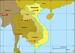 255x179 Vietnam Free Vector Map