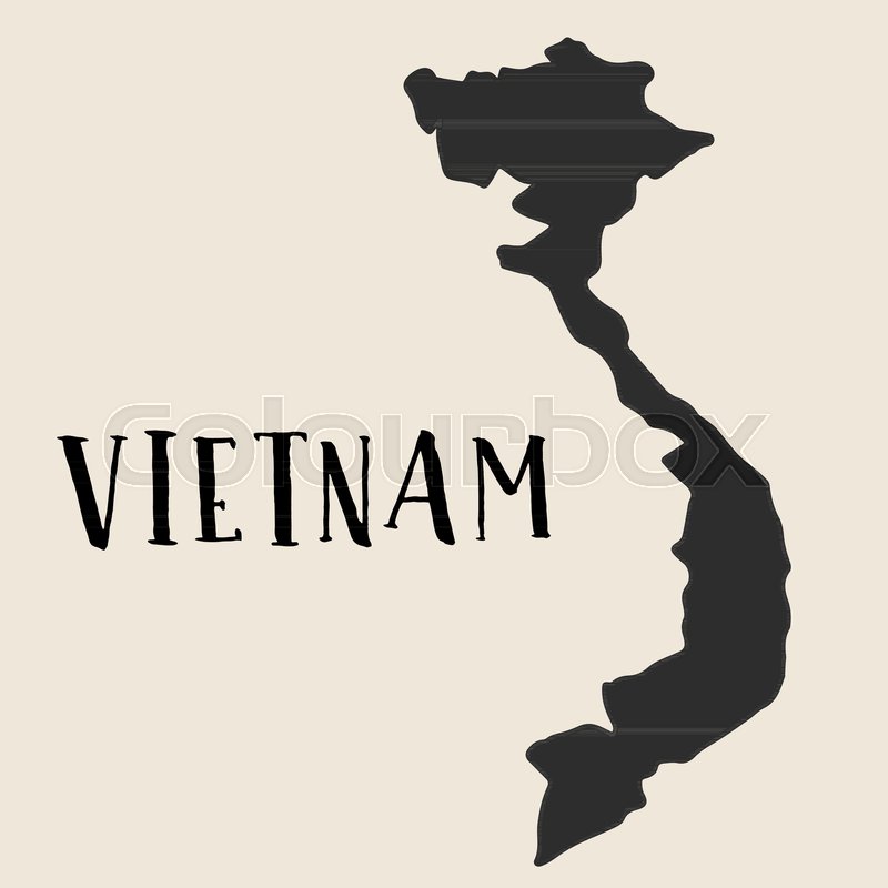 800x800 Doodle Freehand Map Sketch Of Vietnam ,vector Illustration Stock