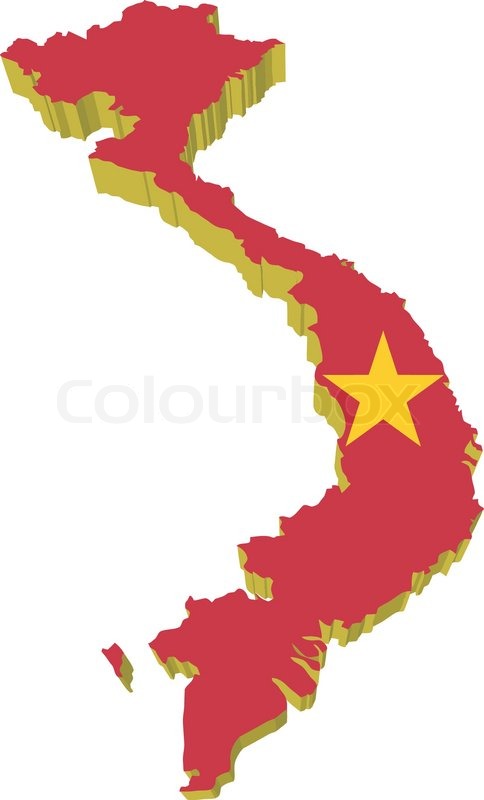 484x800 Vectors 3d Map Of Vietnam Stock Vector Colourbox
