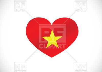400x284 Heart Shaped Flag Of Vietnam Vector Image Vector Artwork Of