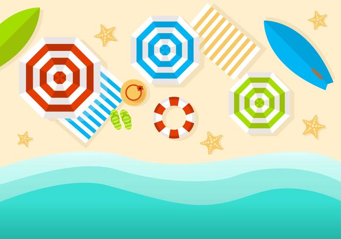 700x490 Free Beach Top View Vector