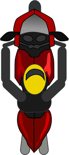 224x500 Vector Clip Art Of Top View Of Man On Motorbike Public Domain
