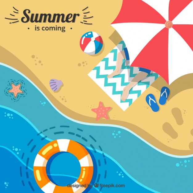 626x626 Beach Landscape Background In A Top View Vector Free Download