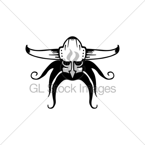 500x500 Vector Ancient Viking Head Logo Gl Stock Images