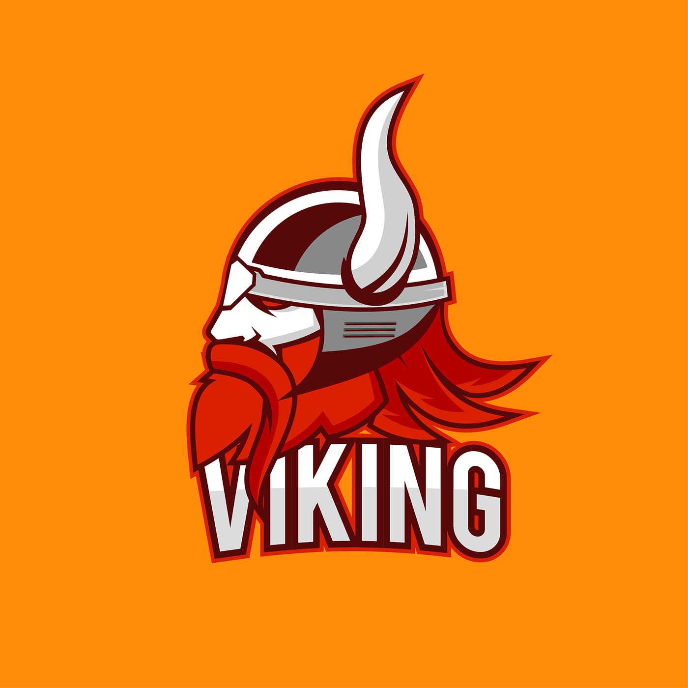 1400x1400 Viking Head Free Vector Art
