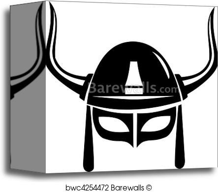 443x390 Canvas Print Of Viking Helmet Vector Barewalls Posters Amp Prints