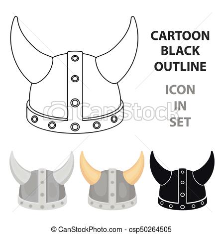 450x470 Viking Helmet Icon In Cartoon Style Isolated On White Background