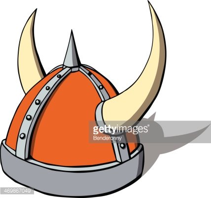 428x401 Cartoon Viking Helmet With Vector Illustration Premium Clipart