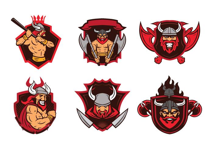 700x490 Free Viking Mascot Vector 01