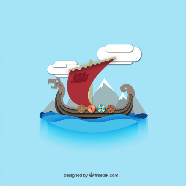 626x626 Viking Ship Vector Free Download