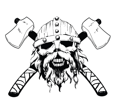 404x385 Viking Skull Vector