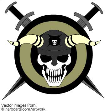335x355 Download Viking Skull On Shield
