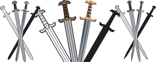 600x240 Sword Clipart Viking ~ Frames ~ Illustrations ~ Hd Images ~ Photo