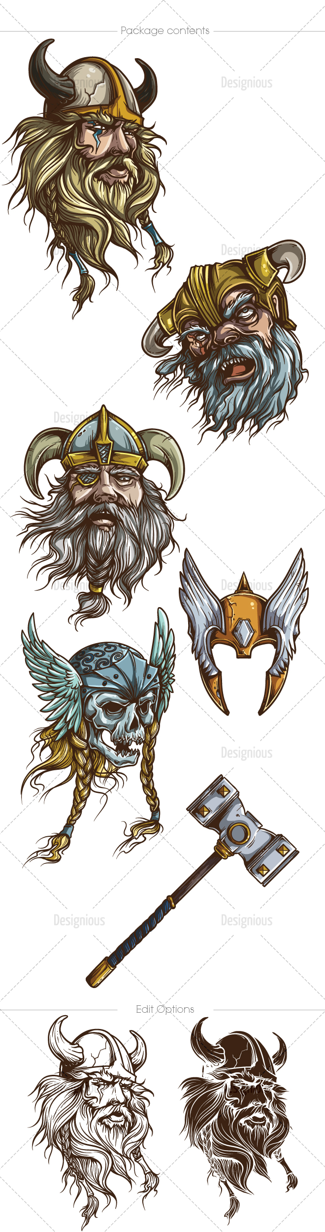 660x2500 Vikings Vector Pack 1 In 2018 Free Vectors Vikings