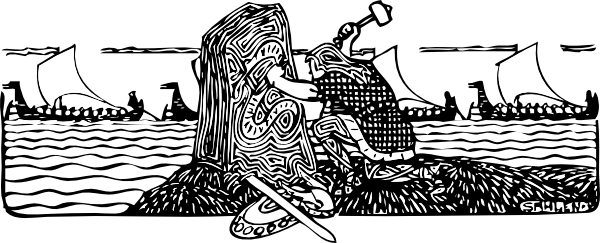 600x243 Viking Scene Clip Art Free Vector 4vector