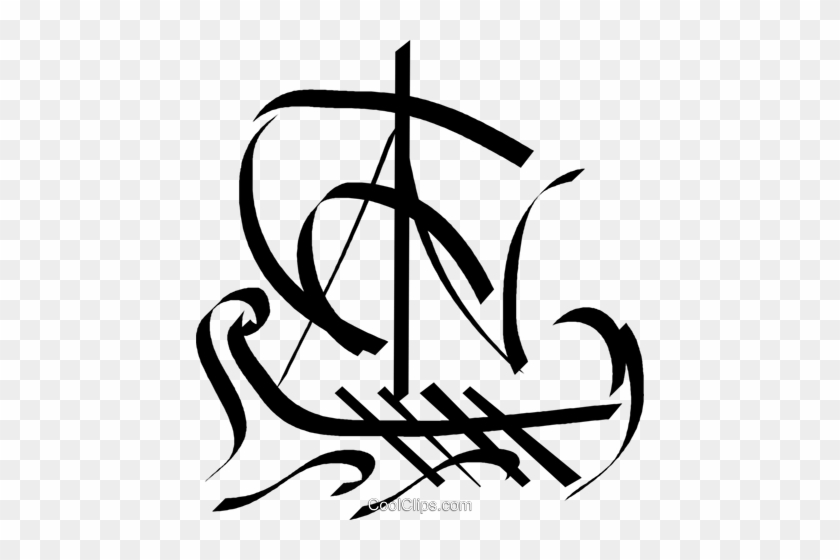 840x560 Viking Ship Royalty Free Vector Clip Art Illustration