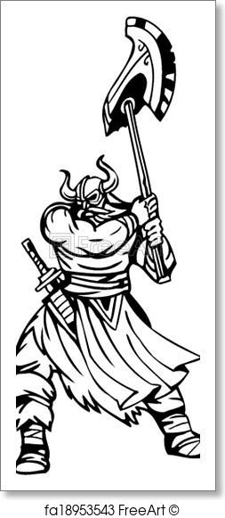 253x581 Free Art Print Of Nordic Viking