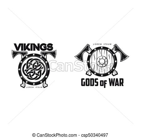 450x439 Vector Vikings Icon Logo Simple Flat Isolated. Vector Vikings Gods
