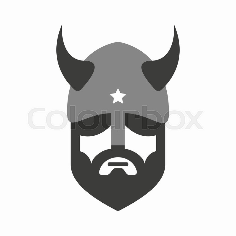 800x800 Viking Head Logo Vector Design. Head Of Warrior Symbol Or Icon