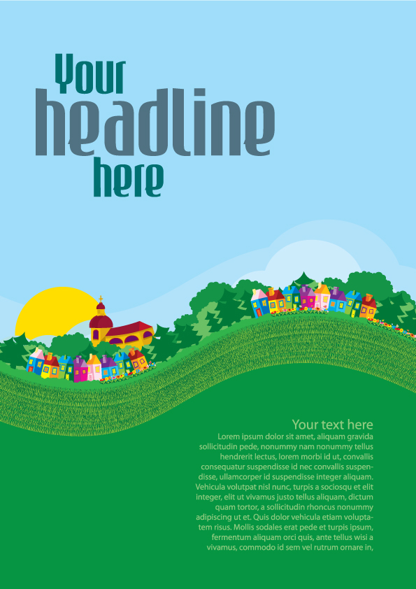 595x842 Way Sign Green Heart Small Village Free Vector 4vector