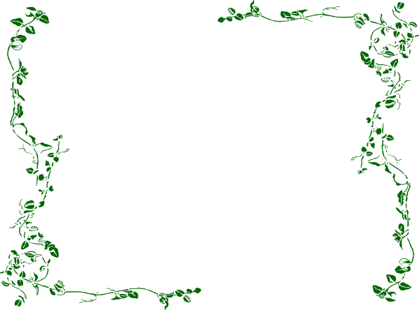 600x444 Green Vine Border Clip Art