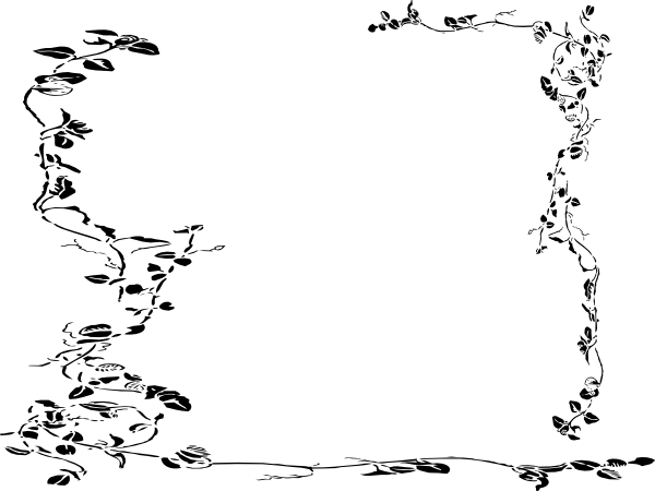 600x450 Vine Border Clip Art
