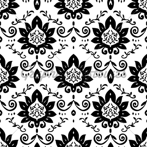 500x500 Vector Daisy And Vine Pattern Gl Stock Images