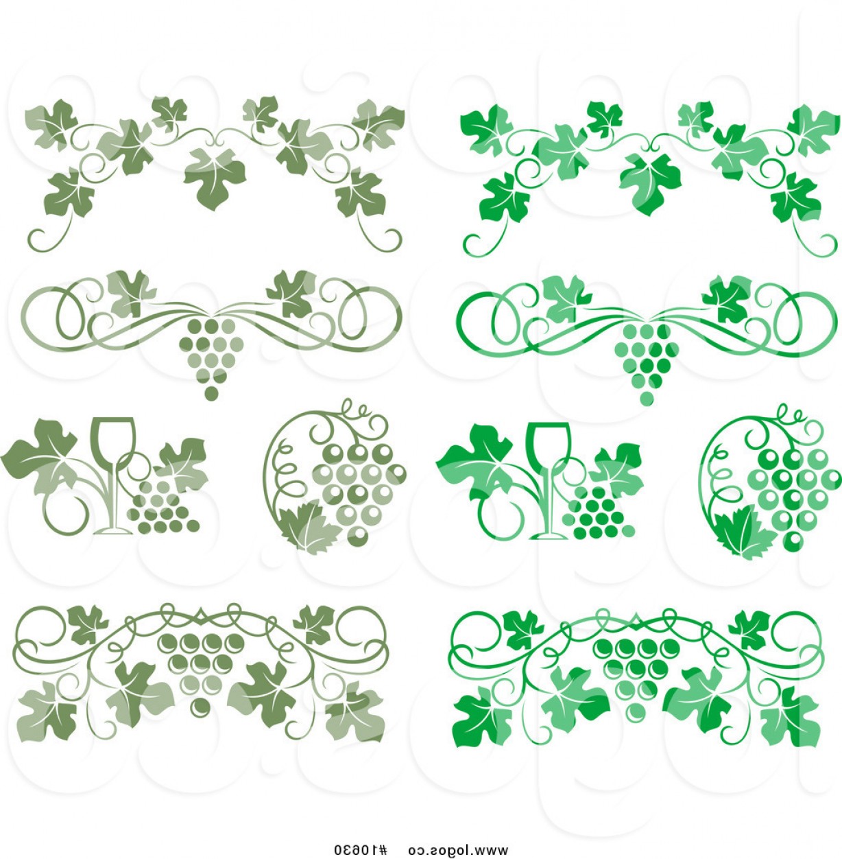 1228x1252 Royalty Free Clip Art Vector Bright And Olive Green Wine Grapes