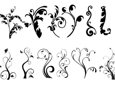 452x336 Swirly Vine Tattoos Vine Vector Free