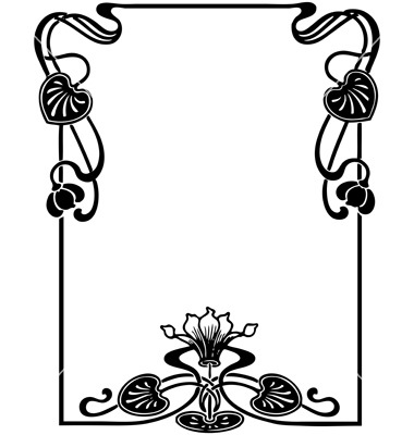 380x400 Vine Clipart Art Nouveau