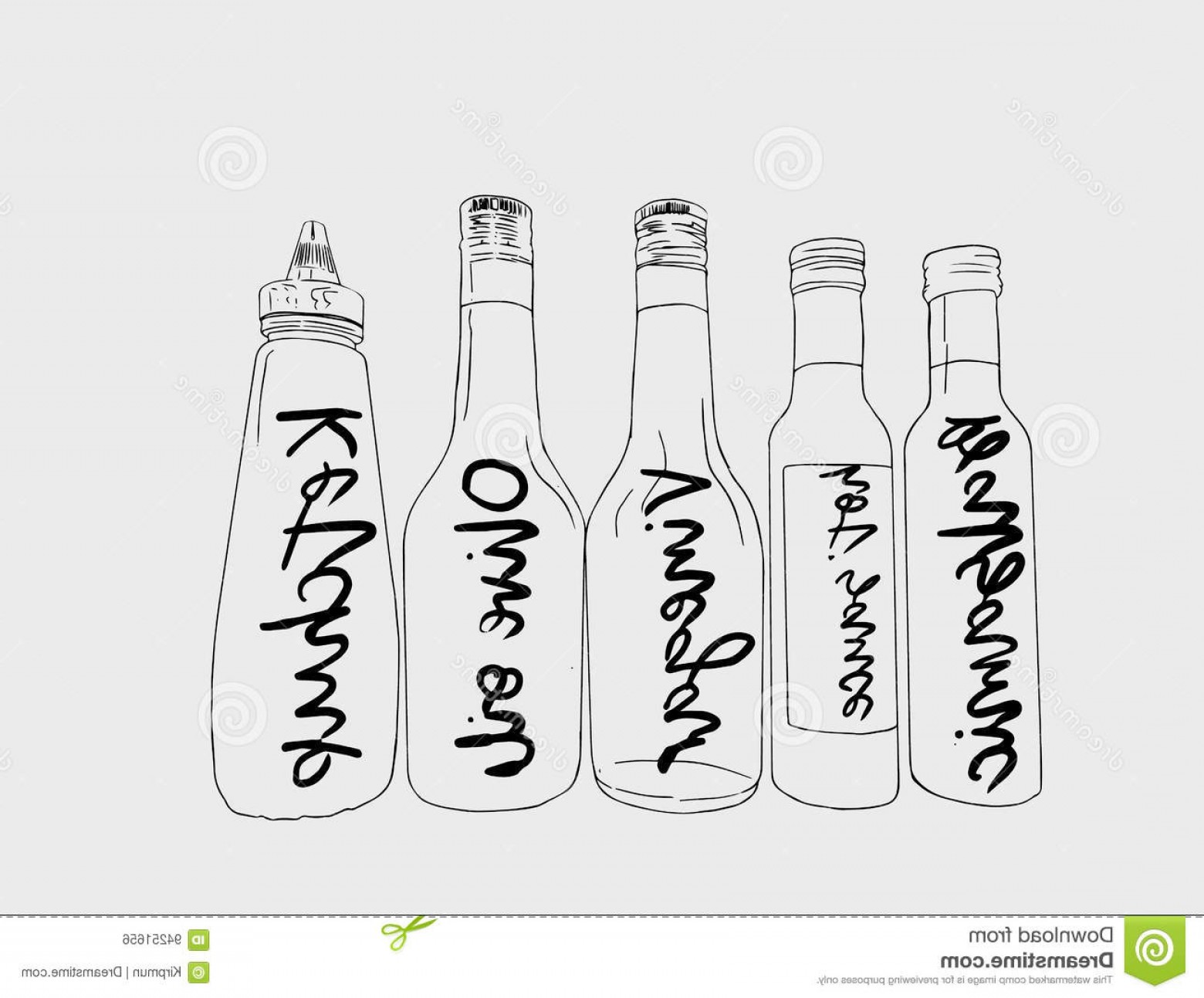 1560x1293 Stock Illustration Bottles Sauce Sketch Vector Balsamic Hot