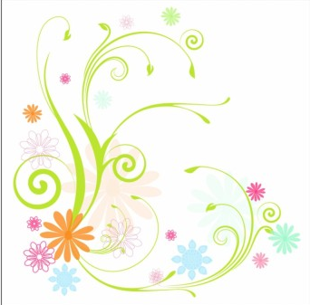 342x337 Scrolly Vines And Flowers Vector Ai,eps Format Free Vector